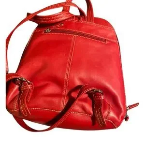 Tignanello Cherry Red Leather Backpack Tignanello | Bags | Tignanello Red Leather Backpack | Poshmark main image 4